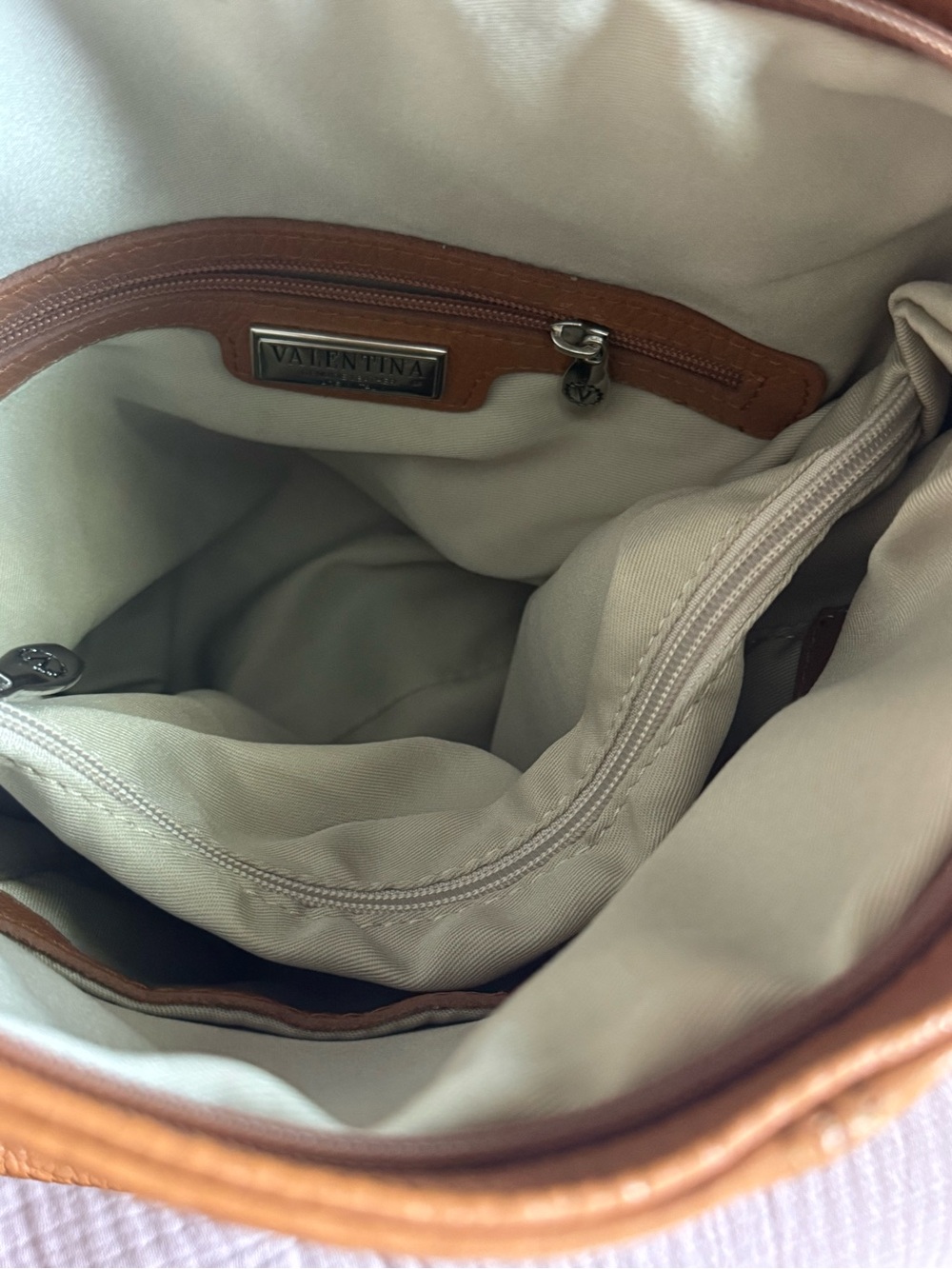 Valentina Genuine Leather Convertible Hobo / Foldover Shoulder Bag Made in Italy - Picture 9 of 10
